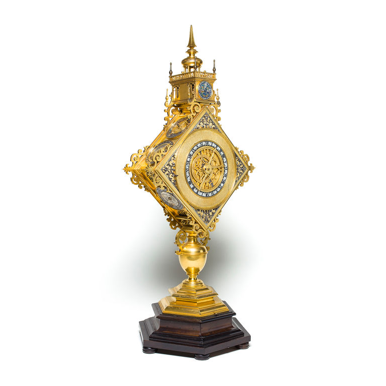 Ornate astronomical monstrance clock