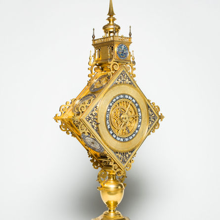 Astronomische Prunkuhr Monstranz, Augsburg, um 1600. Uhrenmuseum Winterthur, Sammlungsausstellung Konrad Kellenberger.