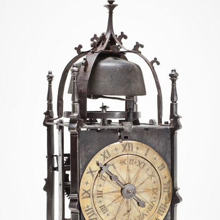 Frühe Eisenuhr, Frankreich, verm. Burgund oder Flandern/BE, 15. Jh.. Uhrenmuseum Winterthur, Sammlungsausstellung Konrad Kellenberger.