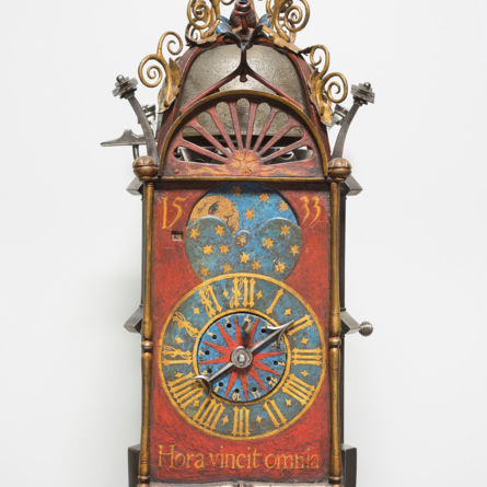 Öffentliche Führung im Uhrenmuseum Winterthur – Museum am Mittag vom 22.05.26 – «Wem die Stunde schlägt – Uhren und Vergänglichkeit», Eiserne Konsolenuhr, vermutl. Strassburg, 1533. Sammlung Uhrenmuseum Winterthur.