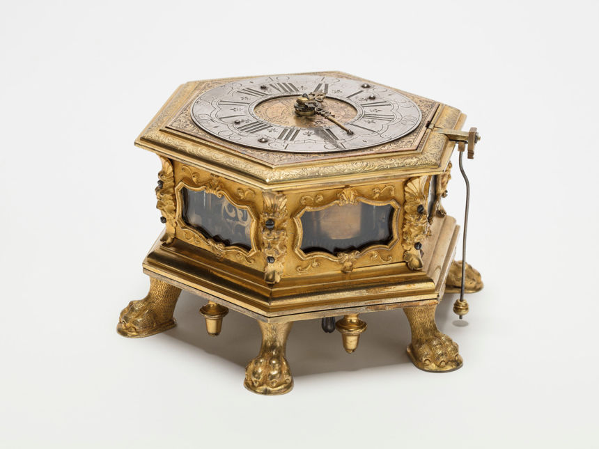 Sechseckige Tischuhr