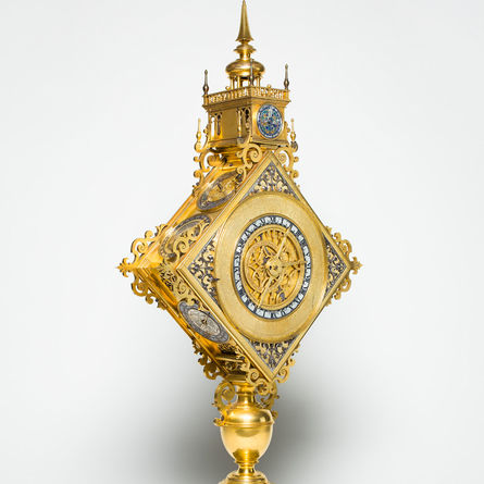 Astronomische Prunkuhr Monstranz, Augsburg, um 1600. Uhrenmuseum Winterthur, Sammlungsausstellung Konrad Kellenberger.