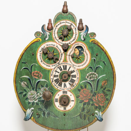 Gastspiel Uhrenmuseum Winterthur: «Astronomische Toggenburger Holzräderuhr von 1773», Leihgabe: Uhrenmuseum zum Rösli, Zürich